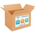 Idl Packaging 24L x 16W x 16H Corrugated Boxes for Shipping or Moving, Heavy Duty, 10PK B-241616-10